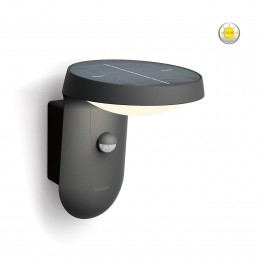 Philips 8719514476912 LED-Solarwandleuchte mit Bewegungssensor Tyla 1x1,2W | 255lm | 3000 K | IP44