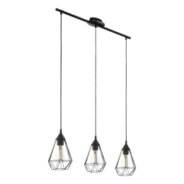 Eglo VINTAGE 94189 Pendelleuchte TARBES schwarz E27 3x60W