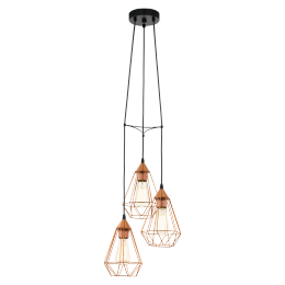 Eglo VINTAGE 94196 Pendelleuchte TARBES Kupfer E27 3x60W