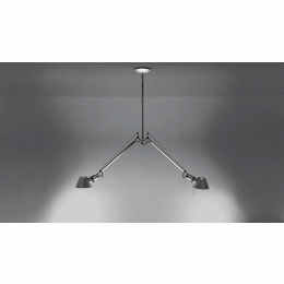 Deckenleuchte Artemide Tolome braccio due E27 2x77W - silber