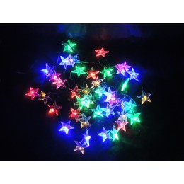 LED-Weihnachtslichterkette- Stars - mehrfarbig 31851 Länge 6 m