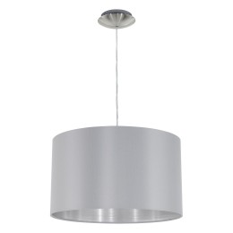 Eglo 31601 MASERLO Textilien Hängelampe 1X60W grau / silber