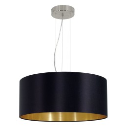 Eglo 31605 MASERLO Textilien Hängelampe 3X60W schwarz / Gold