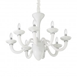 Ideal Lux 019390 Kronleuchter weiß Lady 8x40W | E14