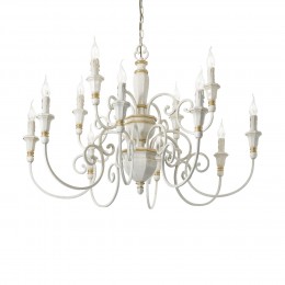 Ideal Lux Kronleuchter 093789 Palio Bianco 12x40W | E14