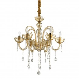 Ideal Lux 114521 Kronleuchter Canaletto Ambra 6x40W | E14