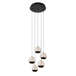 Lucide L134982430 LED Pendel-Kronleuchter SENTUBAL  | 5x5,3W integrierte LED-Quelle | 5x210lm | 2700