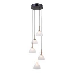 Italux PND-34374-5-BK LED Pendel-Kronleuchter Montiela | 25W LED | 1286lm | 3000K
