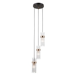 Italux PND-40760-3-BK-HBR Pendel-Kronleuchter Taraso E14