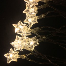 LED-Lichterkette - Draht mit Sternchen 33848