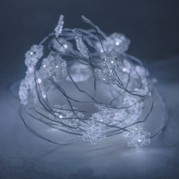 LED-Lichterkette mit Schneeflocken 33596