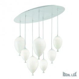 Ideal Lux Hängeleuchte Clown SP7 Bianco 7x40W